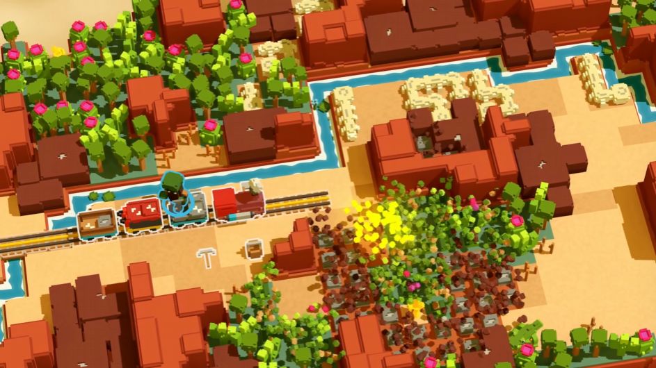 『Unrailed 2: Back on Track』がスイッチ/スイッチ2で今年5月に配信決定。スイッチ版は体験版も配信中。「走り出したら止まらない」列車が脱線しないように、資材を集めて線路をつなぐ_001