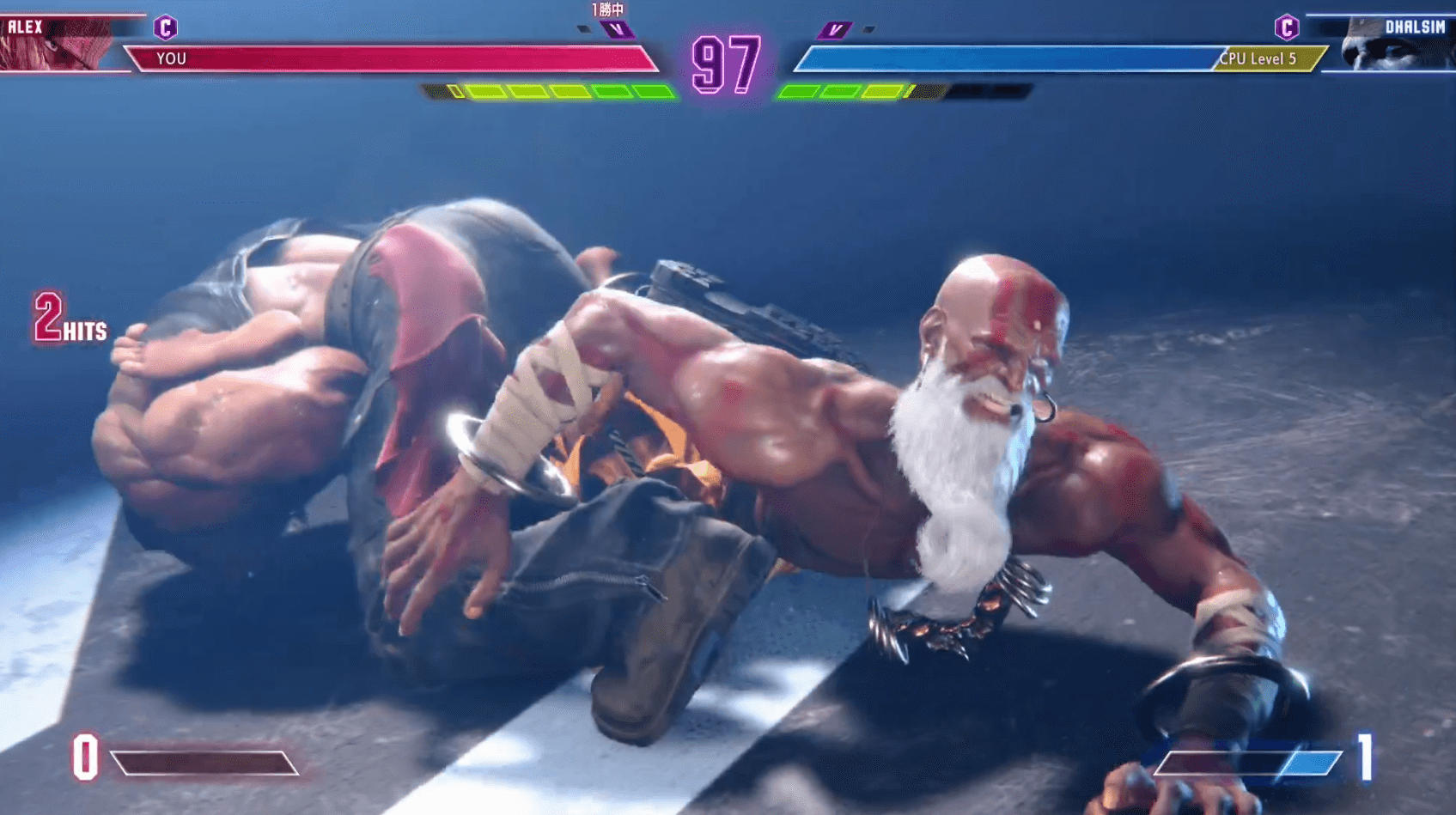 『ストリートファイター6』アレックス先行プレイ｜足関節を極めるスーパーアーツは関節ぐにゃぐにゃのダルシムにもしっかり通じる_002