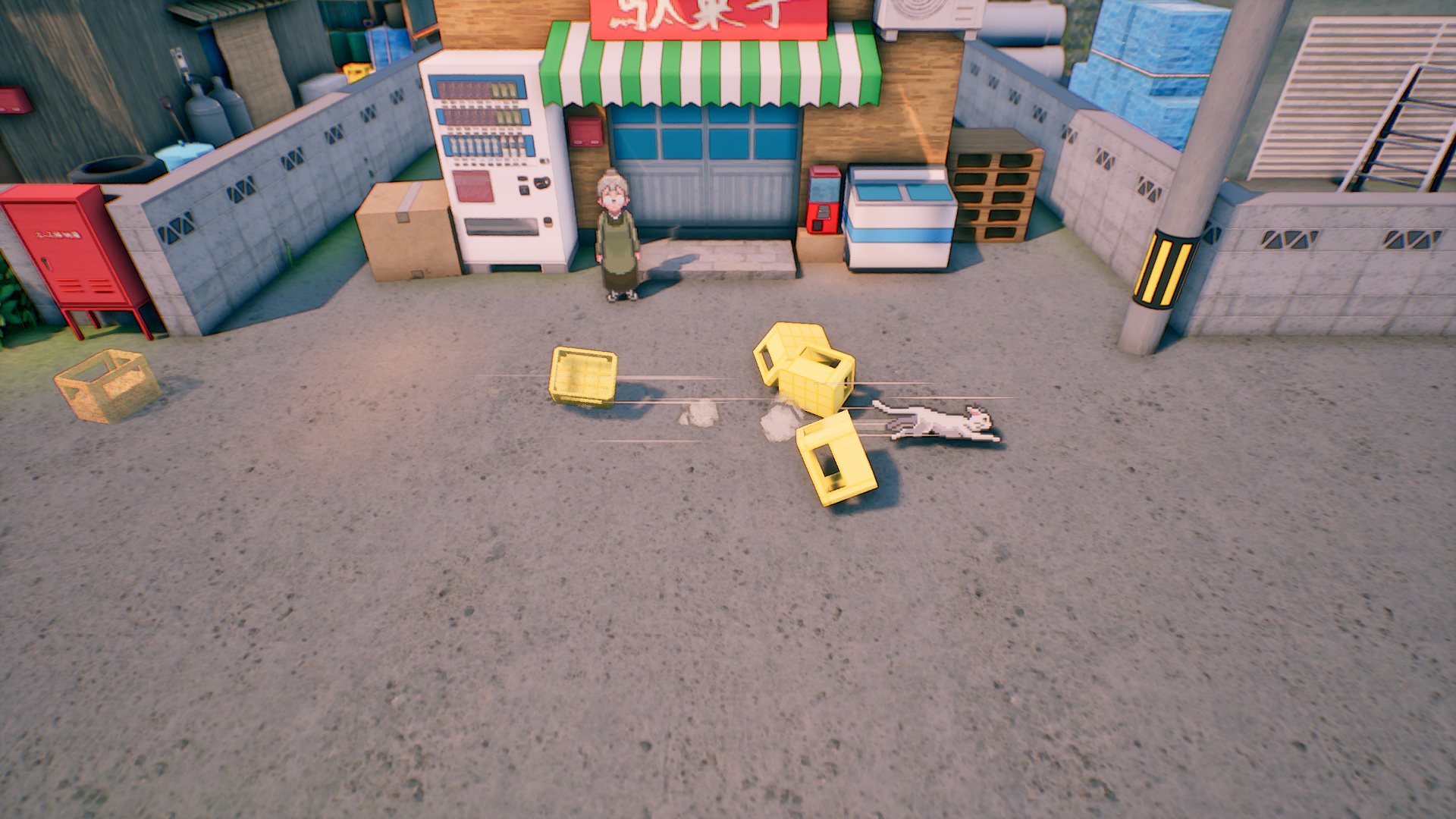 『イナカネコしらべ』Steamストアページが公開中。かわいい2Dドット絵猫ちゃんの田舎町探索ゲーム_014