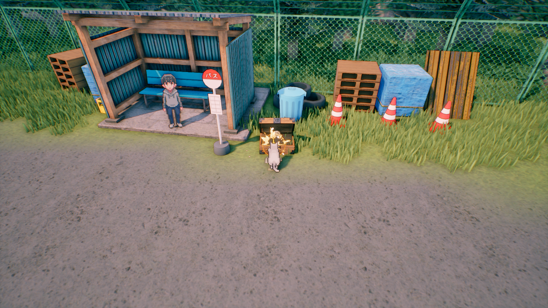 『イナカネコしらべ』Steamストアページが公開中。かわいい2Dドット絵猫ちゃんの田舎町探索ゲーム_002