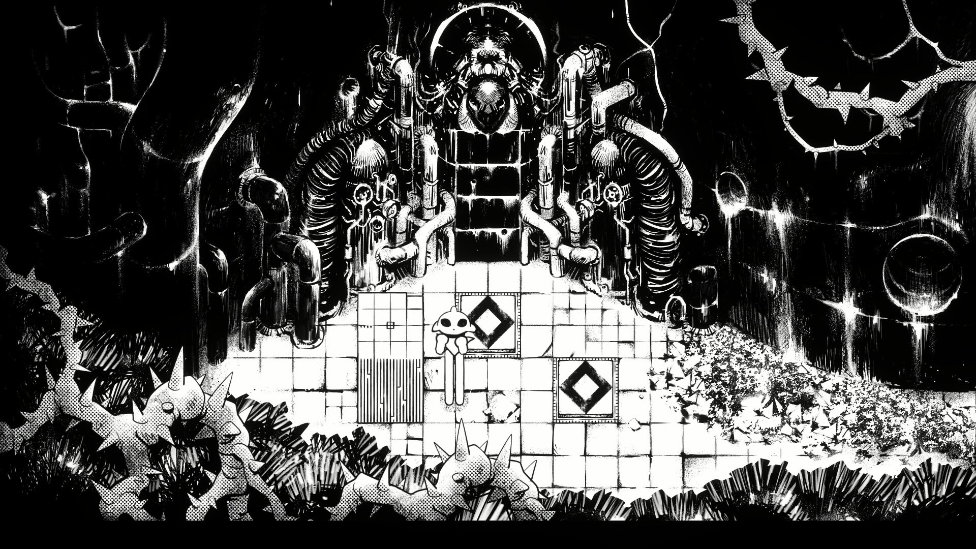 モノクロの世界を舞台としたSFパズルゲーム『Helix: Descent N Ascent』が5月22日に発売決定_001