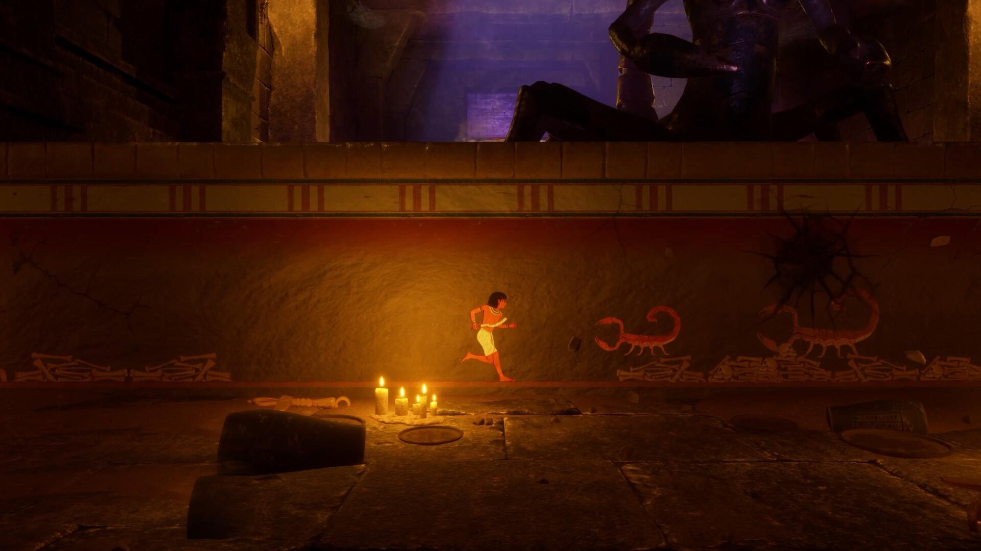 『Fresco』が面白そう。古代エジプト神殿の「壁画」の中を動くパズルアクションゲーム_005