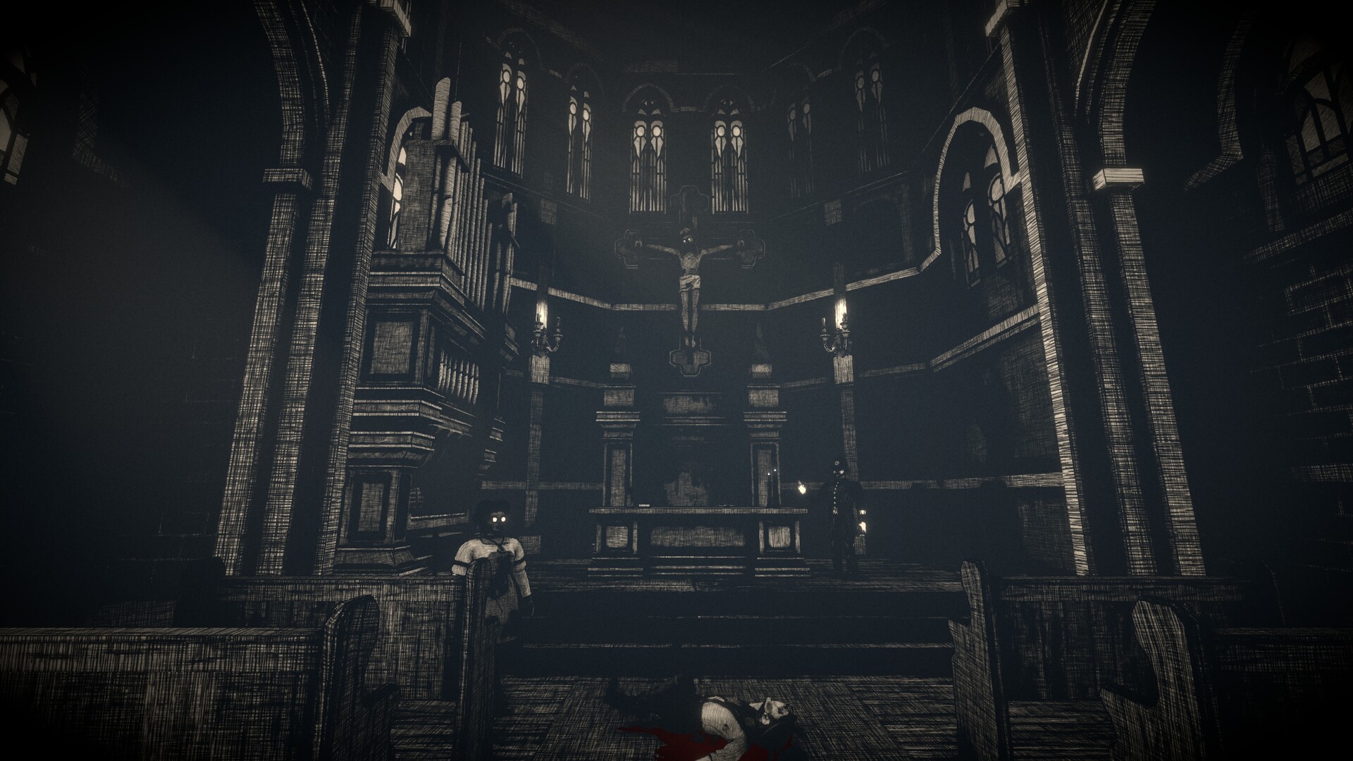 プレイヤーは「捜査フェーズ」で現場検証や聞き込みを行う。犯人はそこに嘘や偽の証拠を仕込むことができ、駆け引きが生まれる_005