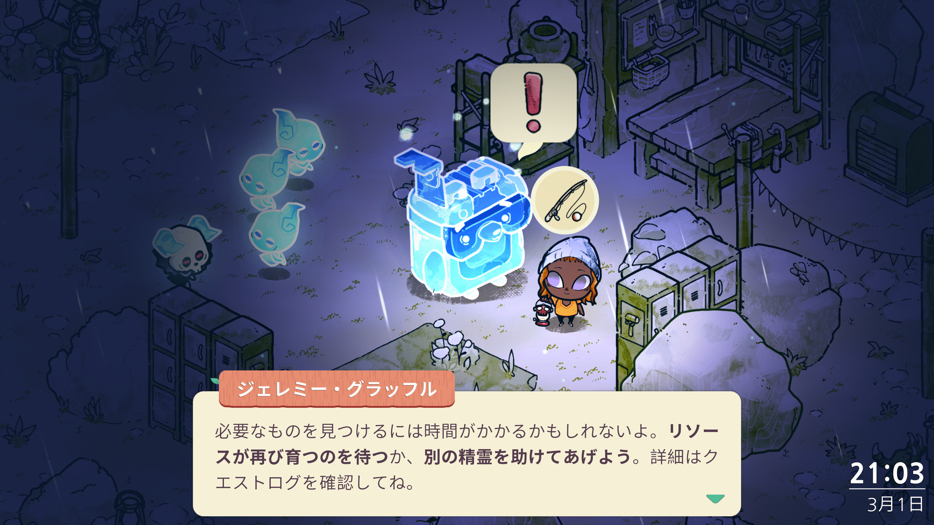 『Cozy Grove』が無料配布。手描きグラフィックがキュートなライフシミュレーションゲーム_002