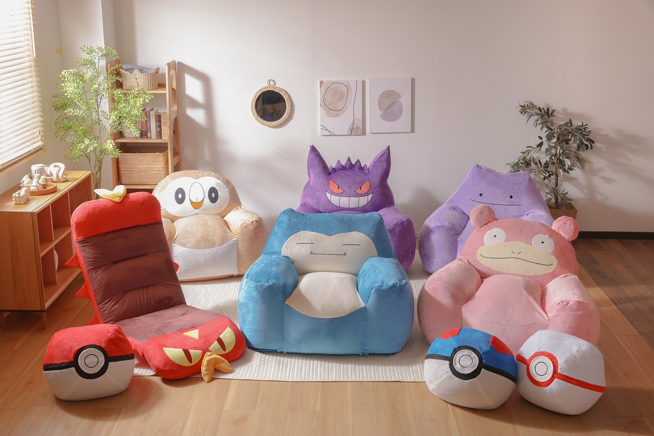 あひるポケモン「コダック」のビーズソファ登場_007
