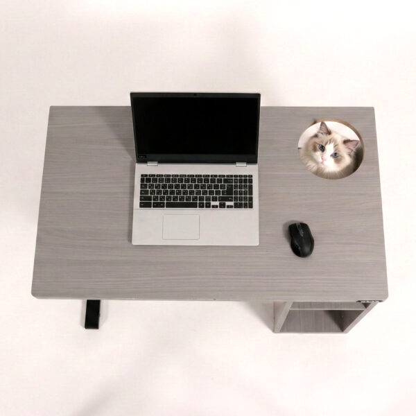 「猫ハウスデスク LCD-1000-GY」が発売。愛猫と一緒にゲームに没頭できるキャットハウス一体型デスク_016