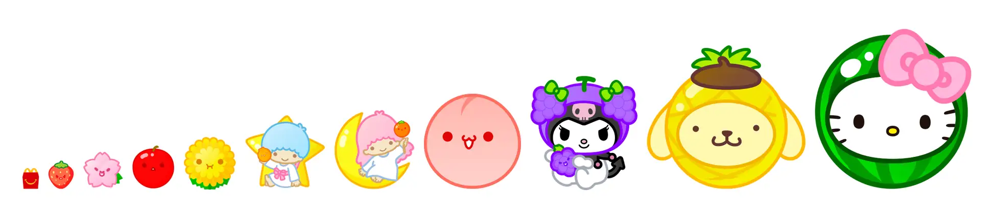 「サンリオ」×『スイカゲーム』が登場。ハッピーセット購入者向けに配信_003