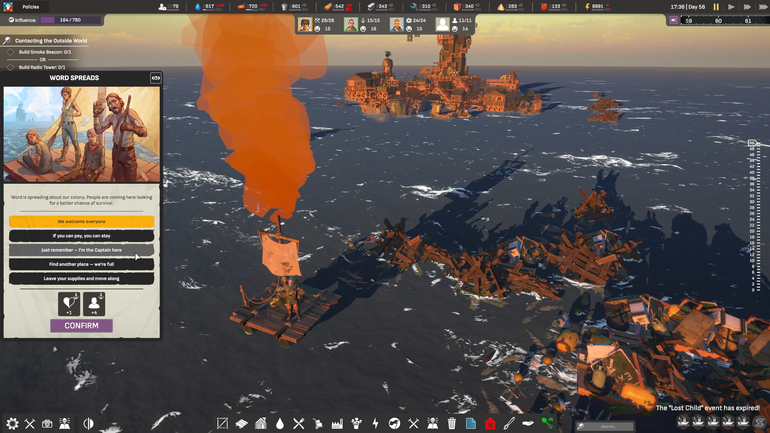 『崩壊都市』配信開始。“地上が海に沈んだ終末世界”で海上都市を築くシミュレーションゲーム_004