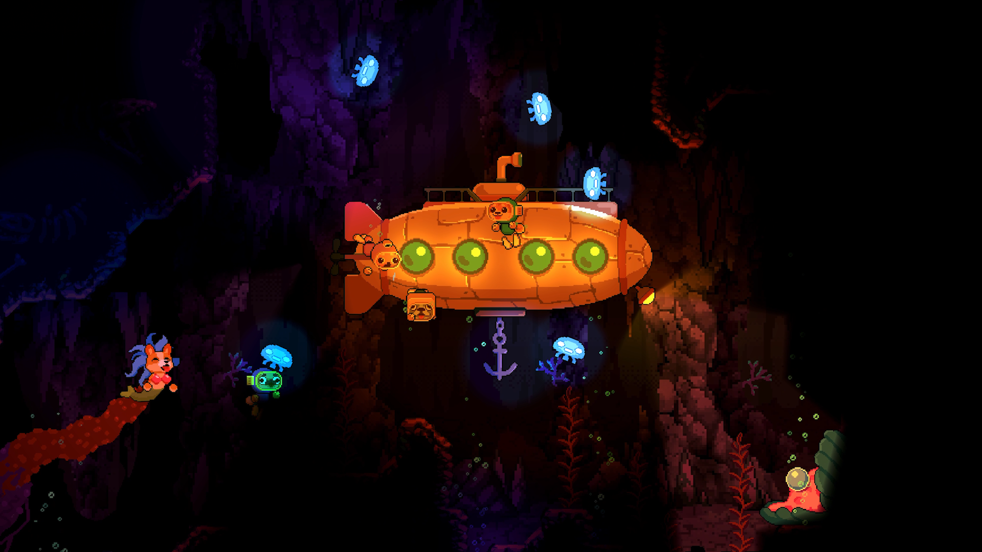 『ソルティドッグ（Salty Dogs）』がSteam向けに発表。犬のダイバーが深海を探索する最大4人の2Dアクション協力ゲーム_009