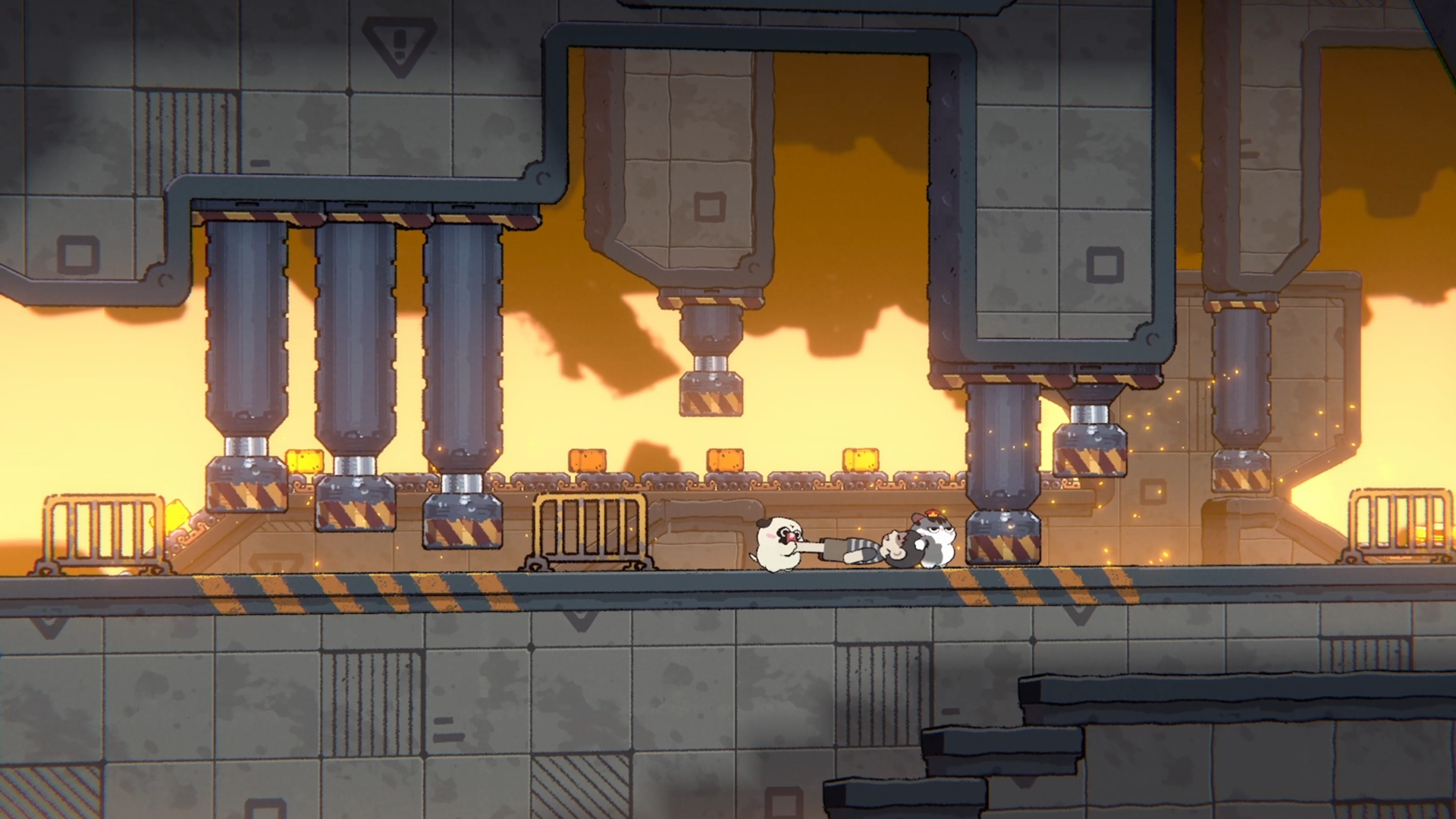 『It Takes Paws』Steamストアページが公開。犬と猫が「ぐにゃぐにゃになった飼い主」を運ぶ協力ゲーム_003