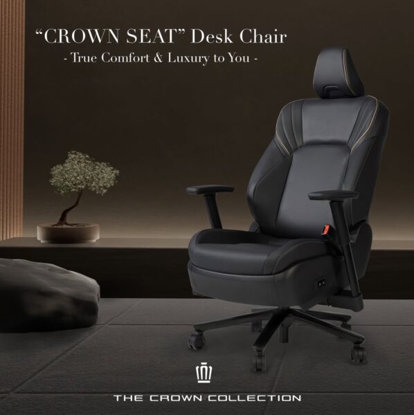 トヨタ「クラウン」のフロントシートをベースとしたデスクチェアの受注販売が開始_001