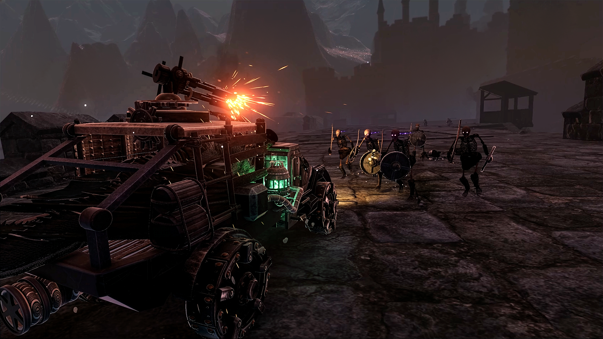 『Dark Engines』のSteamストアページが公開。魔法と蒸気の戦闘車両に乗って激しいカーコンバットを行う_010