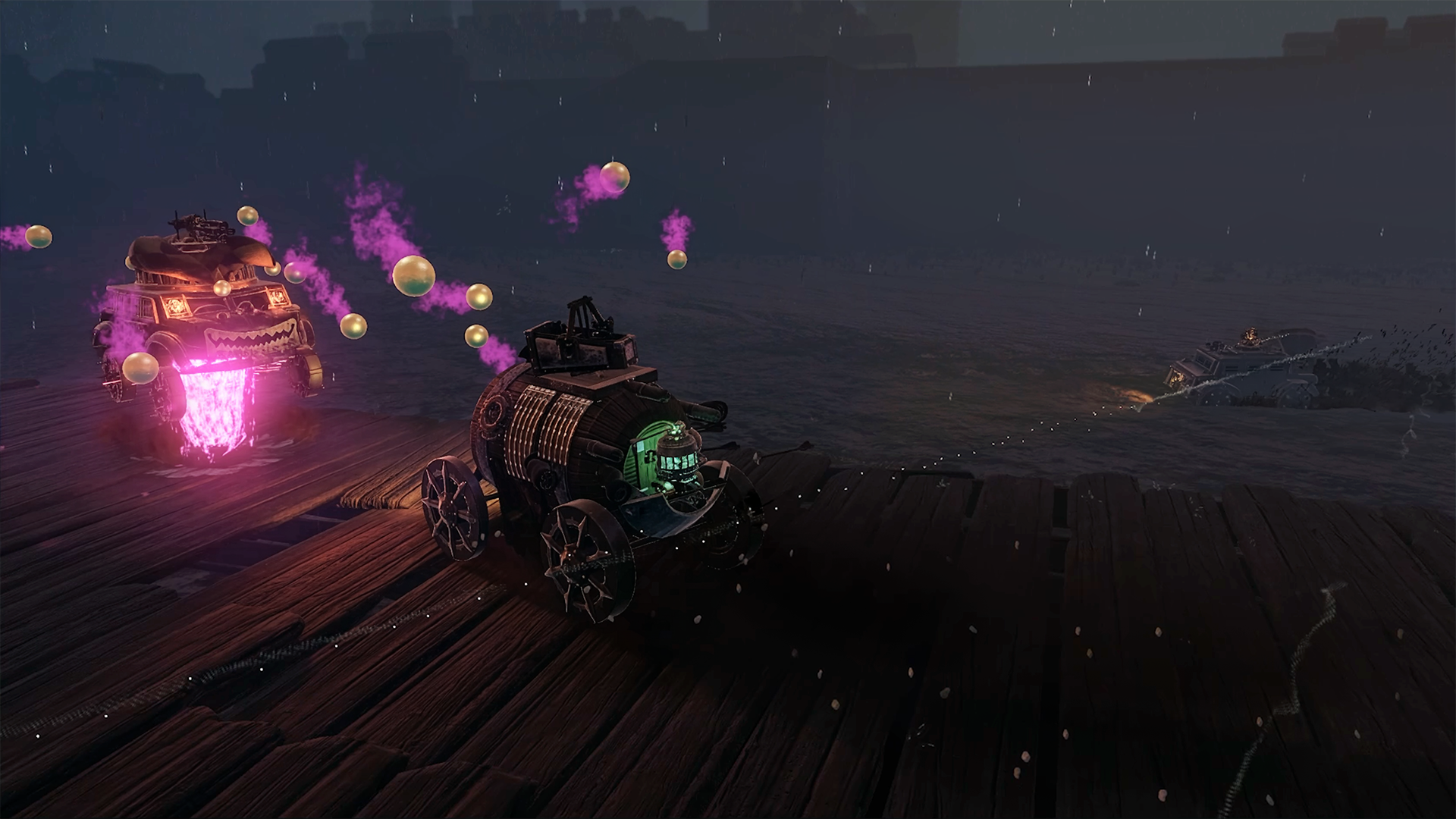 『Dark Engines』のSteamストアページが公開。魔法と蒸気の戦闘車両に乗って激しいカーコンバットを行う_009