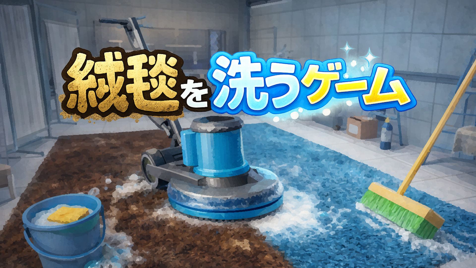 『絨毯を洗うゲーム』のSteamストアページ公開。しかし、最終目標は「隕石を食い止める設備を作ること」と壮大_004