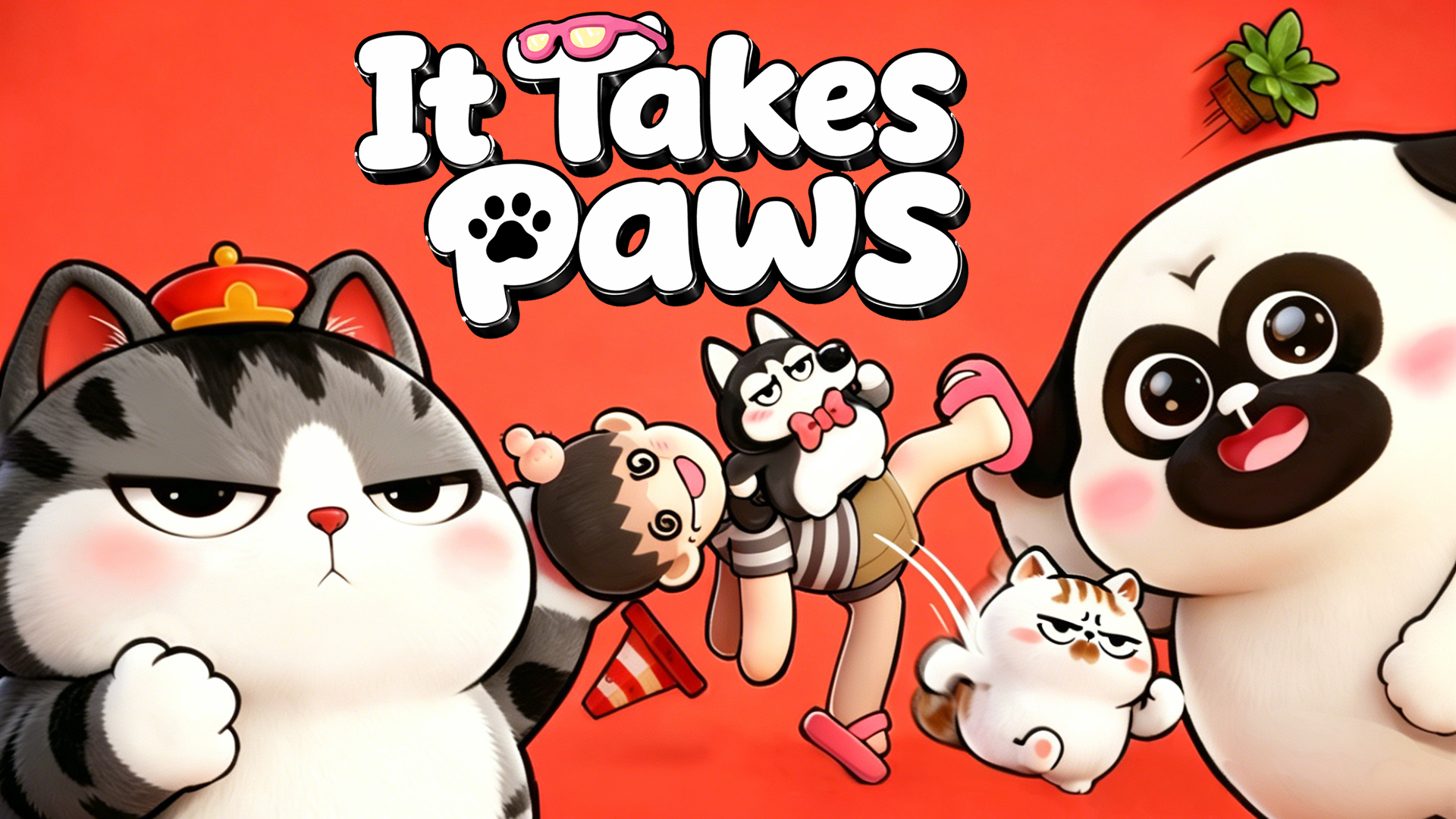 『It Takes Paws』Steamストアページが公開。犬と猫が「ぐにゃぐにゃになった飼い主」を運ぶ協力ゲーム_006