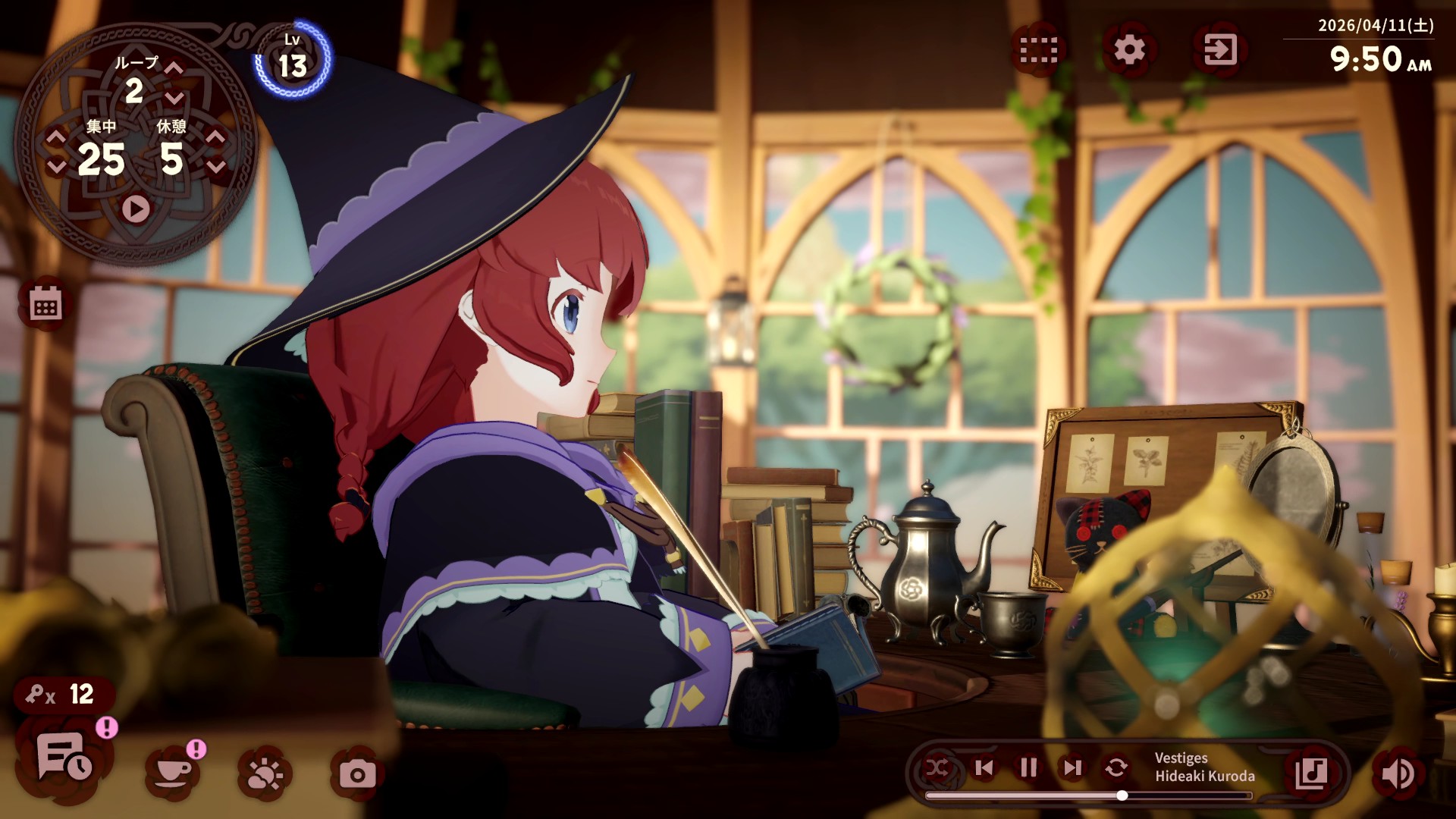 魔法使い見習いの少女と異世界でチルく作業するゲーム『Memory of Memorie : A Chill Story』が202_020