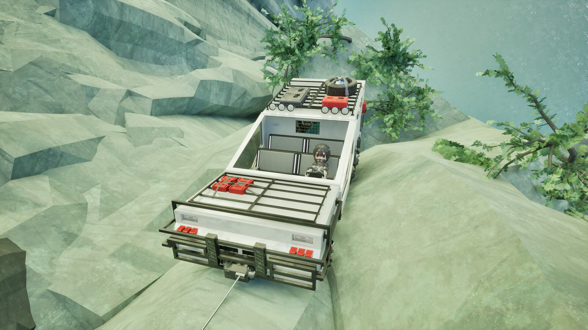 美少女がトラックで断崖絶壁を運転するゲーム『LISIA』が面白そう_001