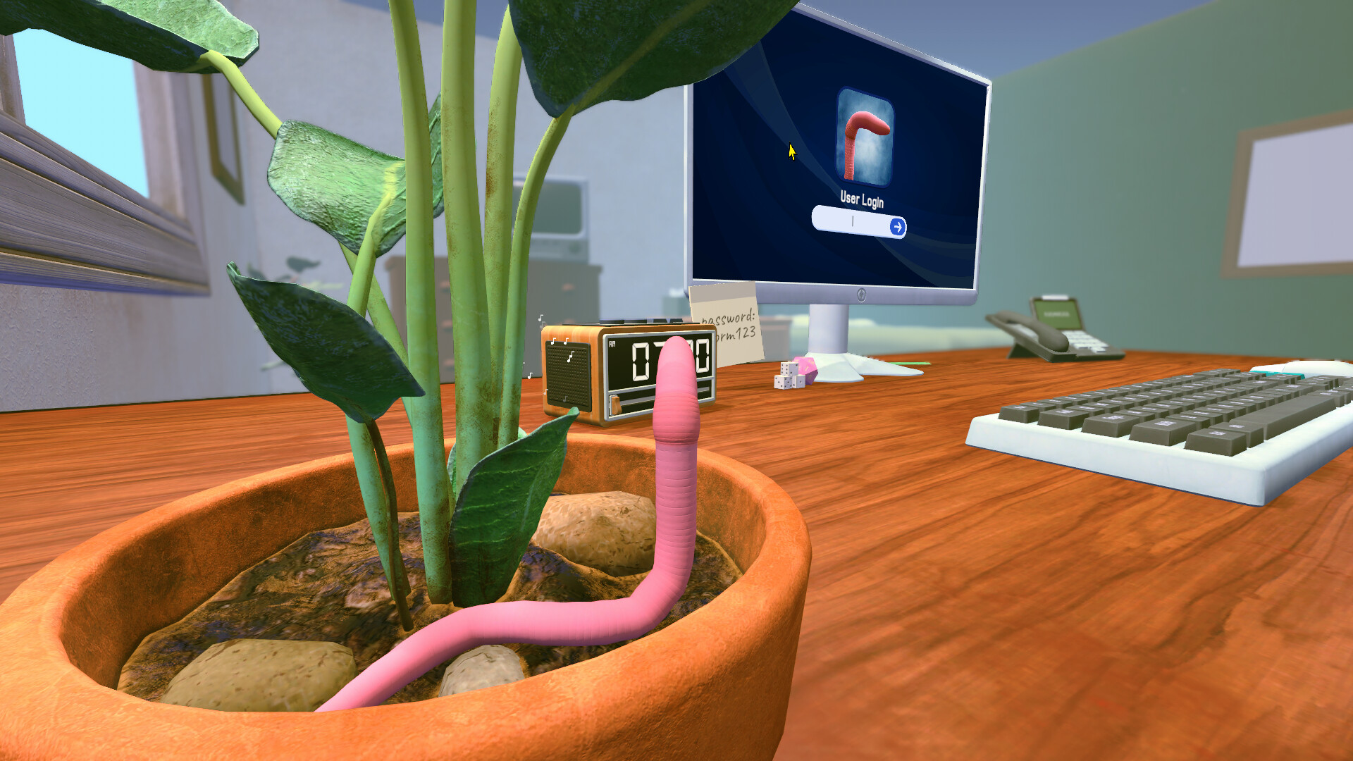 「ミミズ」になって金融の仕事をする変なゲーム『Worming from Home』が面白そう_003