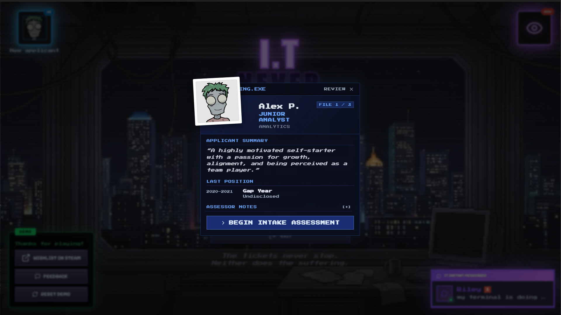 【社畜】ITサポート業務の地獄を体験できるホラーゲーム『I.T. Never Ends』が苦しすぎる_001
