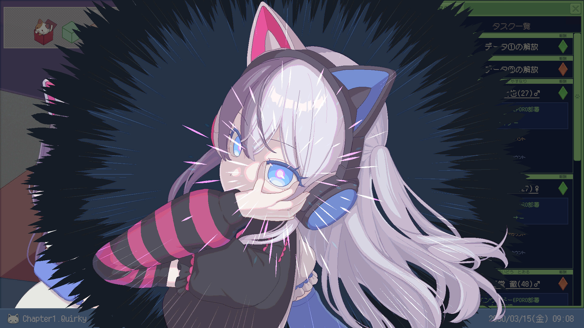 SNSで巻き起こる怪事件を解明するパズル推理ゲーム『ミカクテイ事件の観測者-Demons' Timeline-』がSteamにて_001