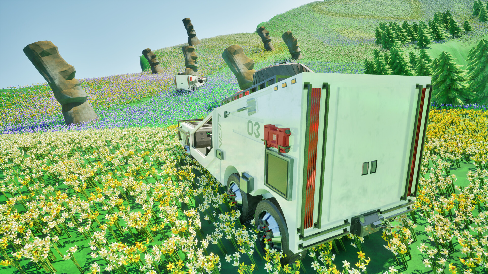 美少女がトラックで断崖絶壁を運転するゲーム『LISIA』が面白そう_003