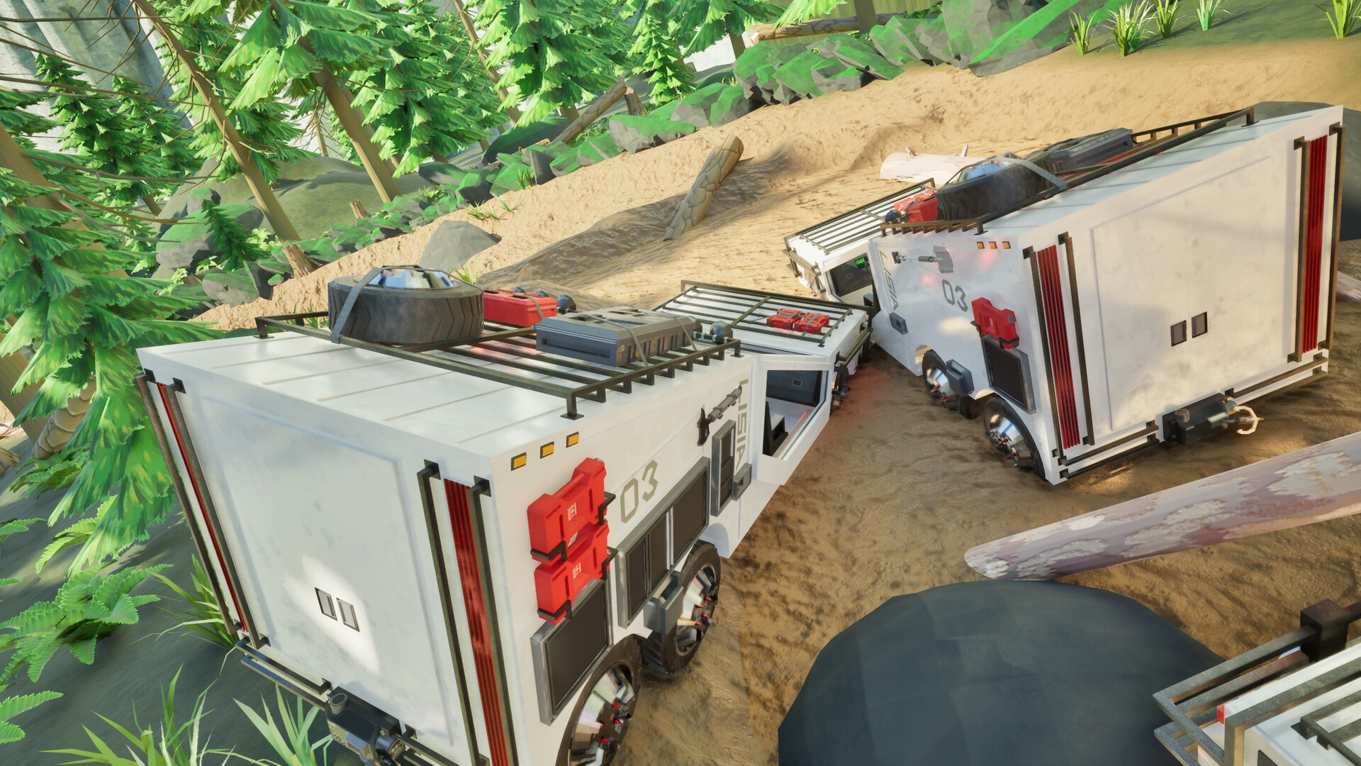 美少女がトラックで断崖絶壁を運転するゲーム『LISIA』が面白そう_004