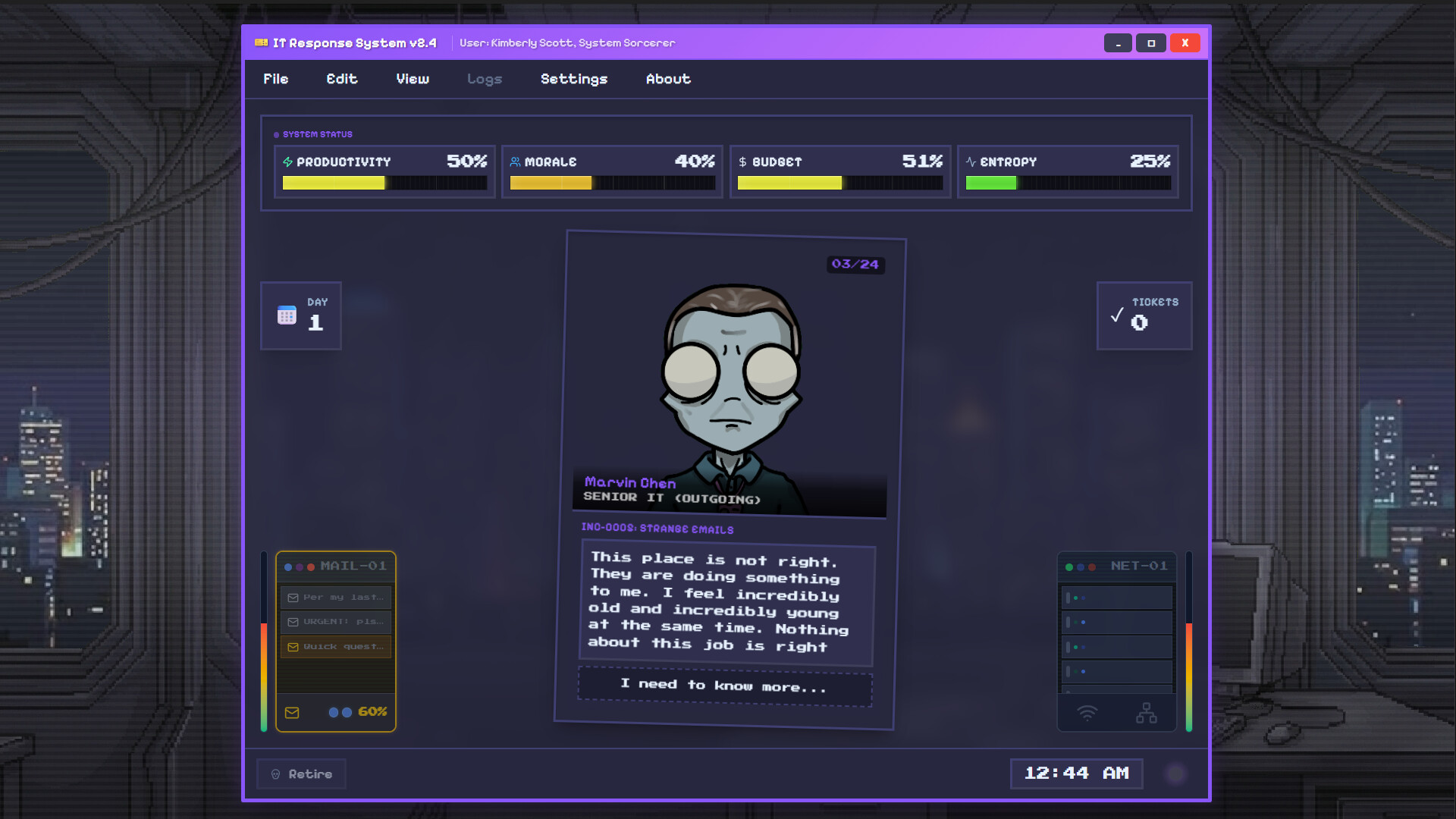 【社畜】ITサポート業務の地獄を体験できるホラーゲーム『I.T. Never Ends』が苦しすぎる_004