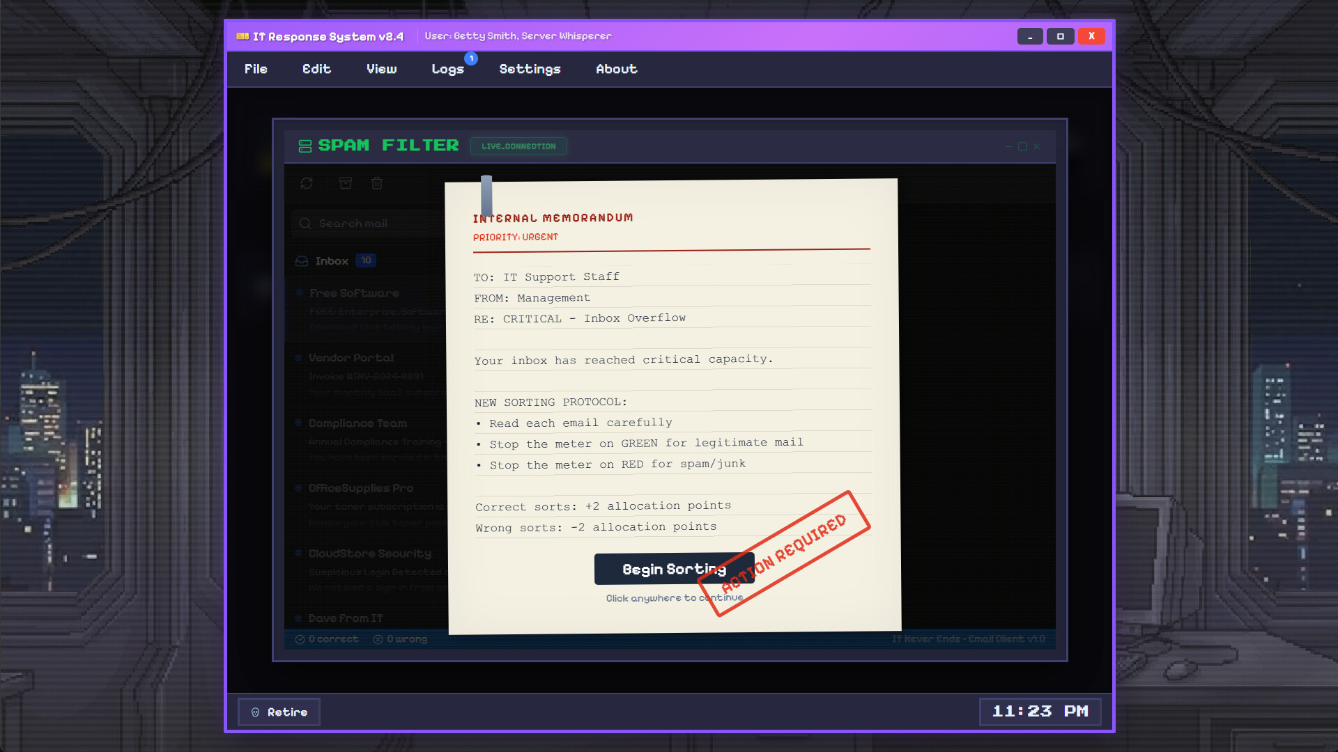 【社畜】ITサポート業務の地獄を体験できるホラーゲーム『I.T. Never Ends』が苦しすぎる_005
