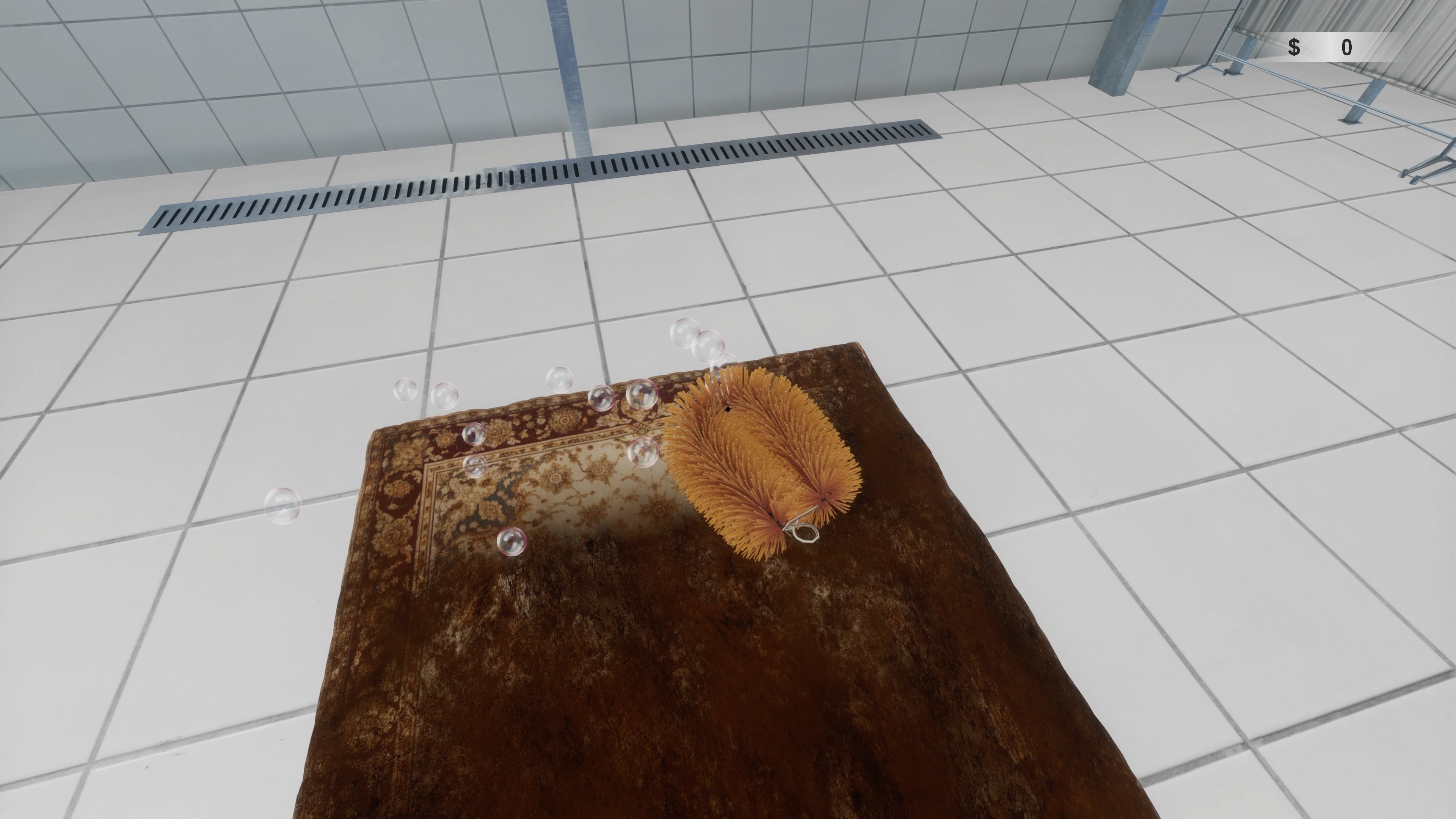 『絨毯を洗うゲーム』のSteamストアページ公開。しかし、最終目標は「隕石を食い止める設備を作ること」と壮大_001