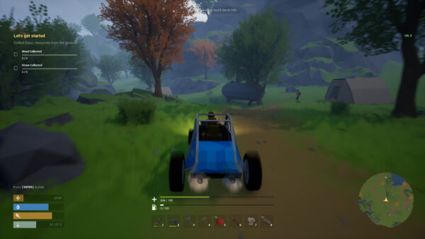 ゾンビが蔓延る森でひたすら生き延びるサバイバルゲーム『LivingForest』がSteamにて無料配布中。森を探索し、斧や銃器でゾンビや兵士と戦いながら、資源や食料を集めて拠点を築く_003