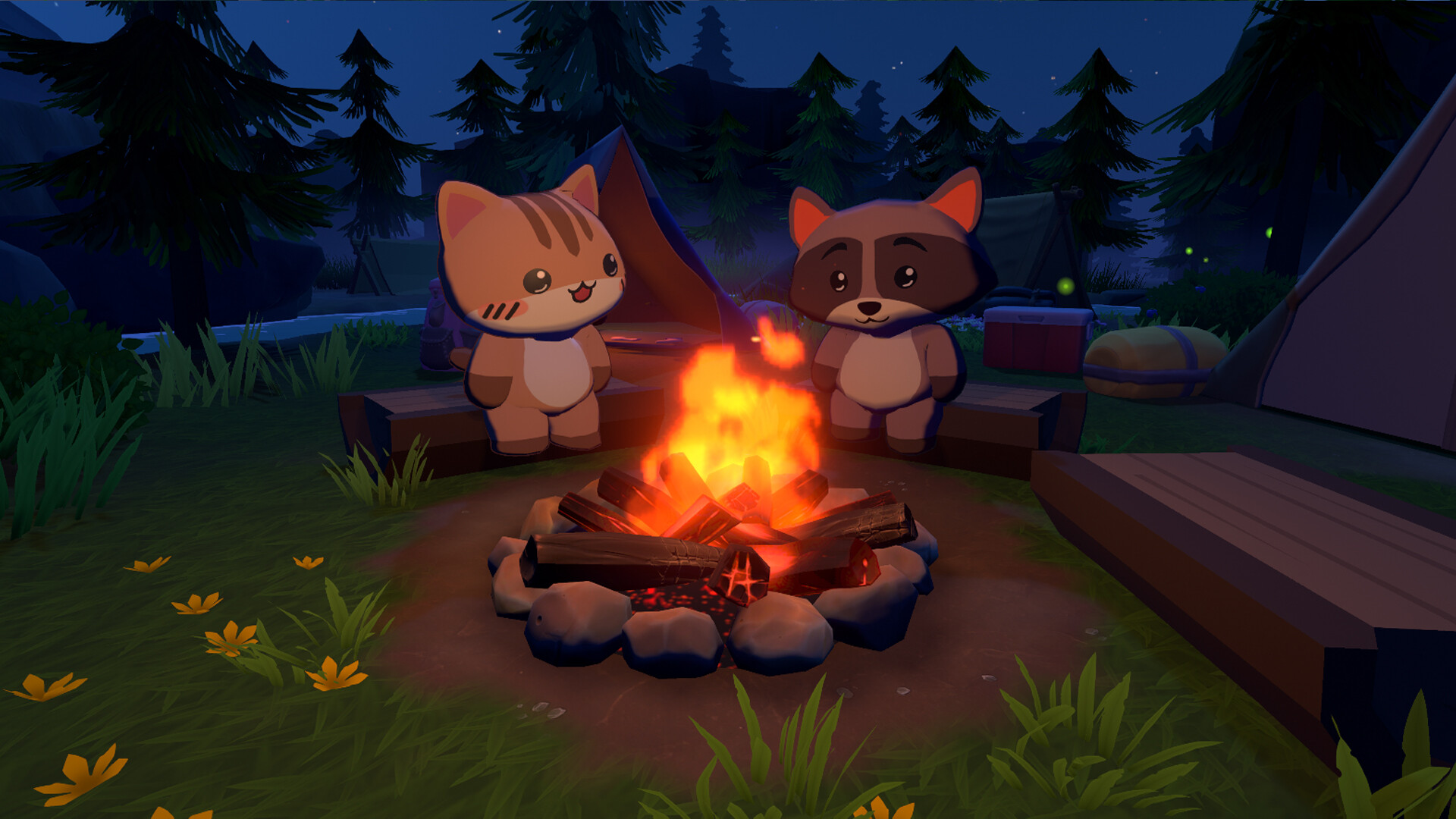 ネコになって焚火を囲むキャンプゲーム『Cozy Campfire Club』のSteamストアページ公開中
_001