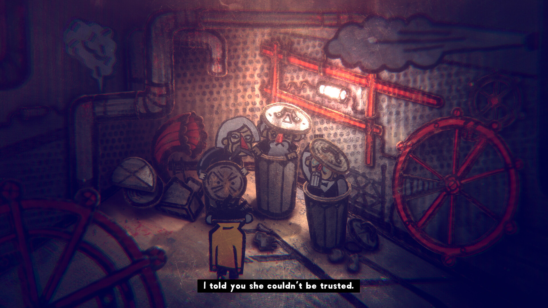 “実物のダンボール”に手描きで製作された、凄すぎるゲーム『Phonopolis』5月20日に発売決定。パズルを解きつつディストピアを冒険_006