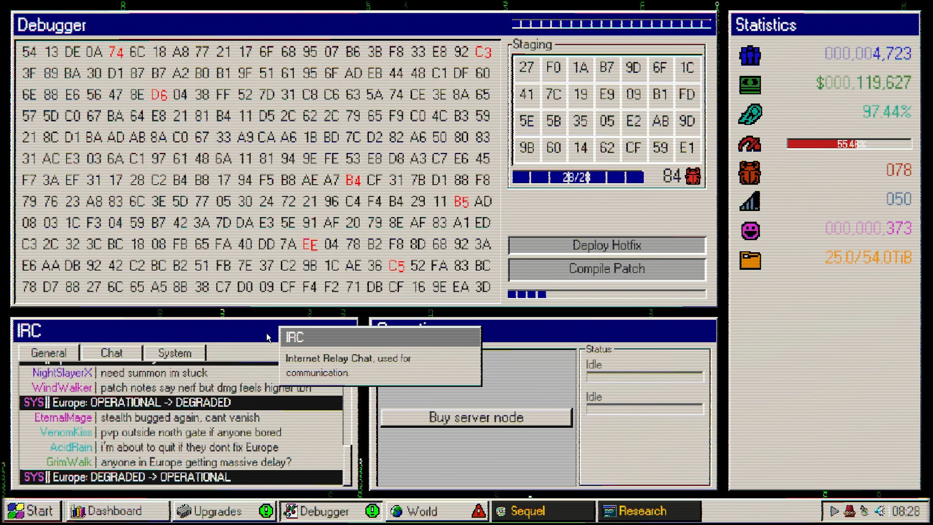 『MMO98』本日発売。Windows 98風デスクトップでMMO運営を回す放置ゲーム_008