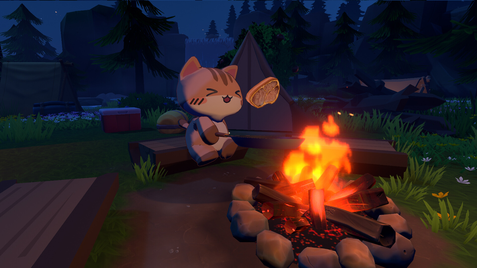 ネコになって焚火を囲むキャンプゲーム『Cozy Campfire Club』のSteamストアページ公開中
_005