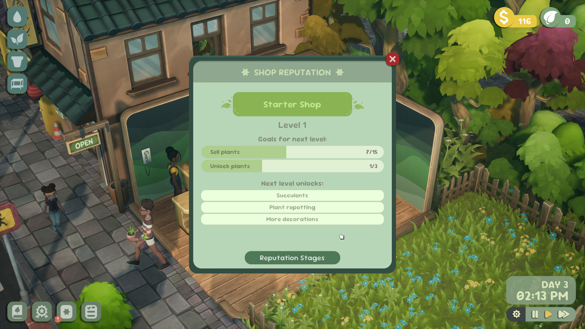 植物屋経営シミュレーションゲーム『Leafy Corner』体験版配信中。100種類以上の観葉植物を育てられる_006