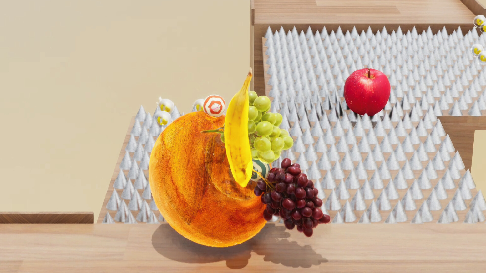 モノにくっついて転がしながら進むカオスな物理パズルアクション『コロコロフレンズ』Steamストアページが公開_001