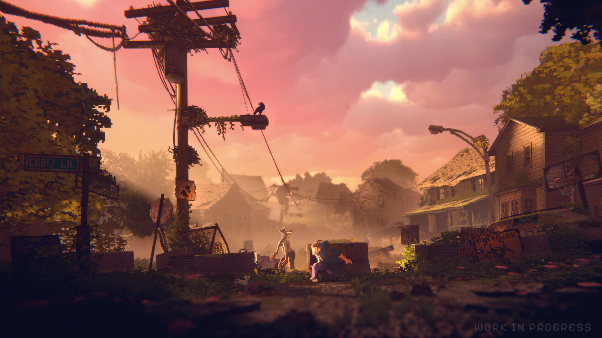 ゾンビ世界をネコと旅するゲーム『LONG GONE』新トレーラー公開。雰囲気あふれる3Dピクセルアートがたまらない_004