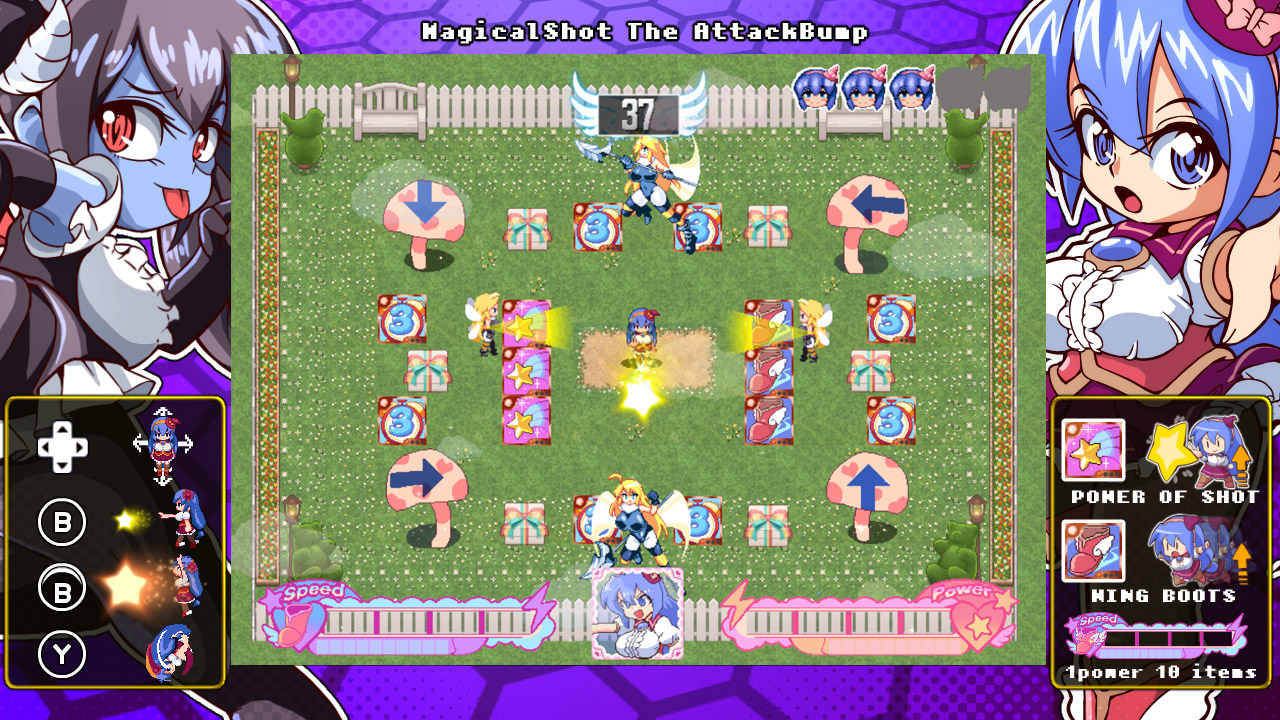 平成感のあるポップなデザインがかわいい”2Dアクション『マジカルショット・ザ・アタックバンプ☆』Switch版が配信再開_001