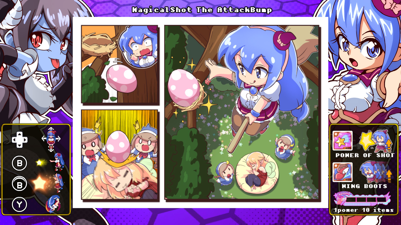 平成感のあるポップなデザインがかわいい”2Dアクション『マジカルショット・ザ・アタックバンプ☆』Switch版が配信再開_002