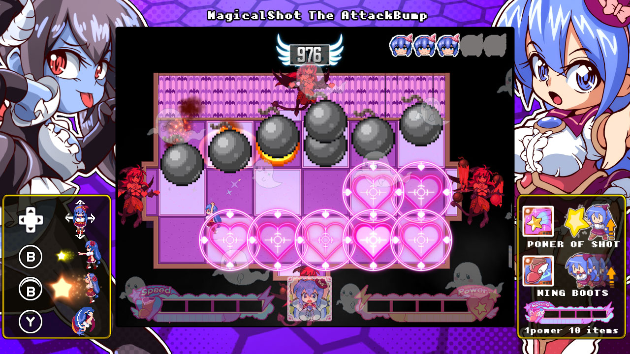 平成感のあるポップなデザインがかわいい”2Dアクション『マジカルショット・ザ・アタックバンプ☆』Switch版が配信再開_005