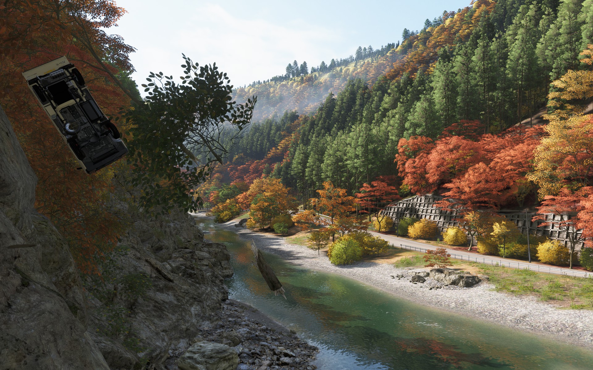 『Forza Horizon 6』に紅葉もゆる“秋”が到来。色鮮やかな山々に田園風景や河川の絶景を望める_008