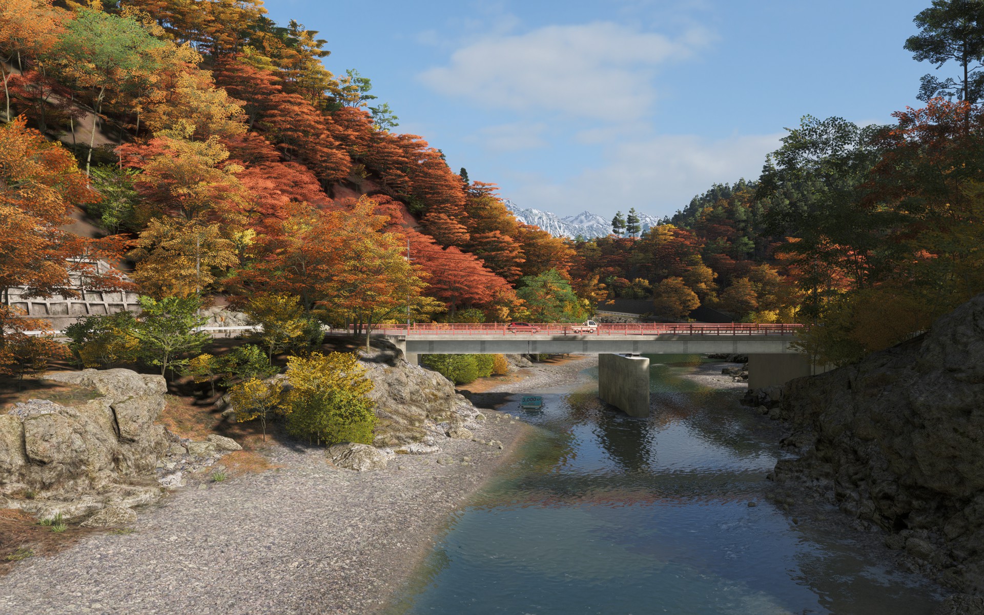 『Forza Horizon 6』に紅葉もゆる“秋”が到来。色鮮やかな山々に田園風景や河川の絶景を望める_011