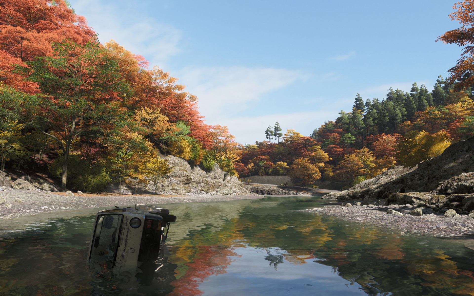『Forza Horizon 6』に紅葉もゆる“秋”が到来。色鮮やかな山々に田園風景や河川の絶景を望める_012