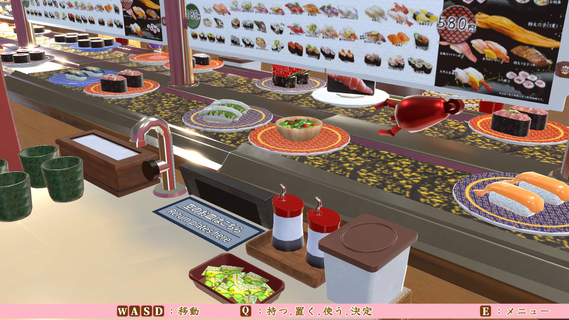 『ただお寿司食べよう！』のSteamストアページが公開。最大4人で楽しめる、回転寿司体験シミュレーター_003