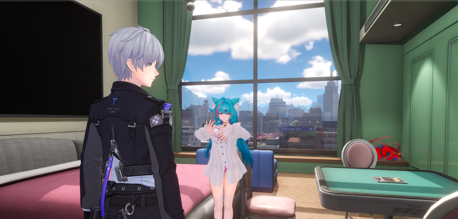 『NTE』のヒロイン「ミント」ちゃんが人気。海外のSNSがスクショだらけに。映画ドライブお家デートなどキャラとの交流要素が話題に_003