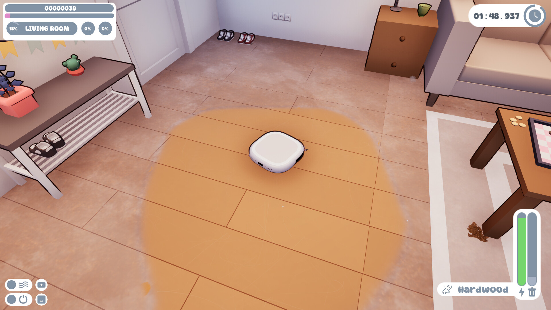 “ロボット掃除機”になって部屋を掃除するゲーム『VacuuBot: Home Cleaning Simulator』が面白そう_001