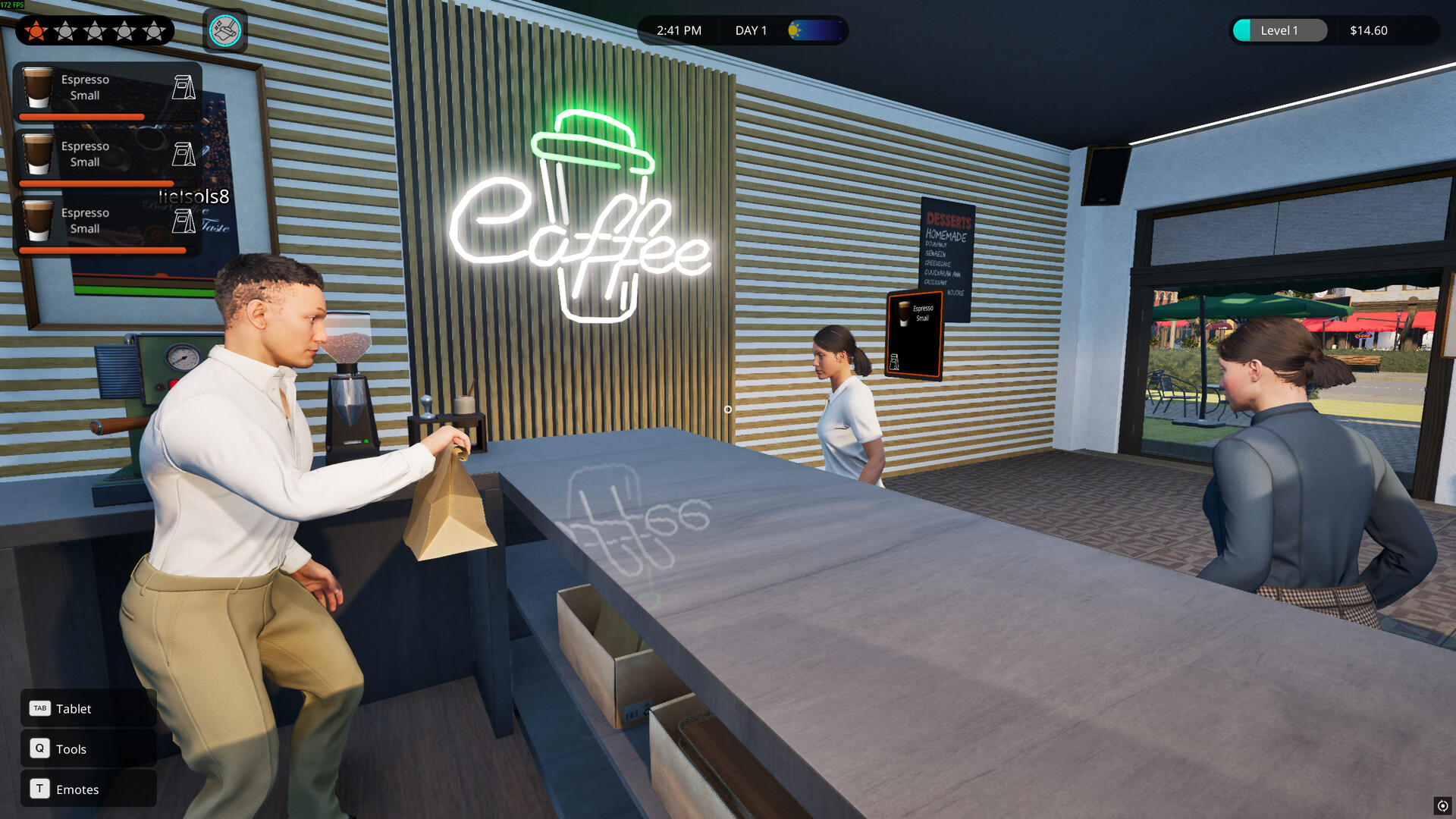 カフェ店員として働き人気店を目指すシミュレーションゲーム『Cafe Crew Simulator』が面白そう_012