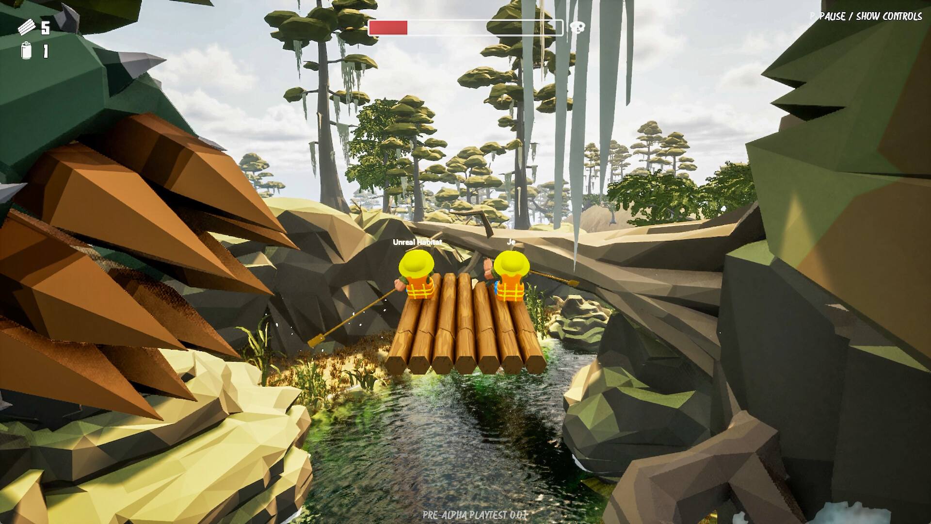 左右のパドルを“2人協力”で漕ぎまくる川下りアクションゲーム『River Drift』が面白そう_003