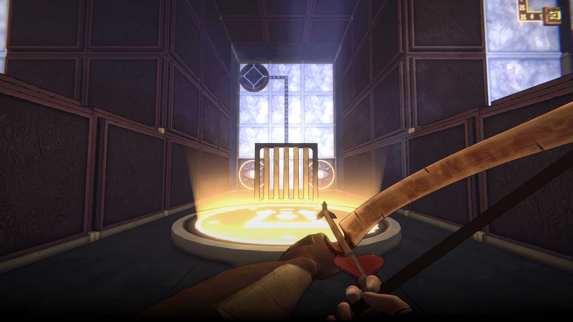 重力を操り弓と矢だけで謎を解く一人称視点のパズルゲーム『He Who Watches』が目が回る_005