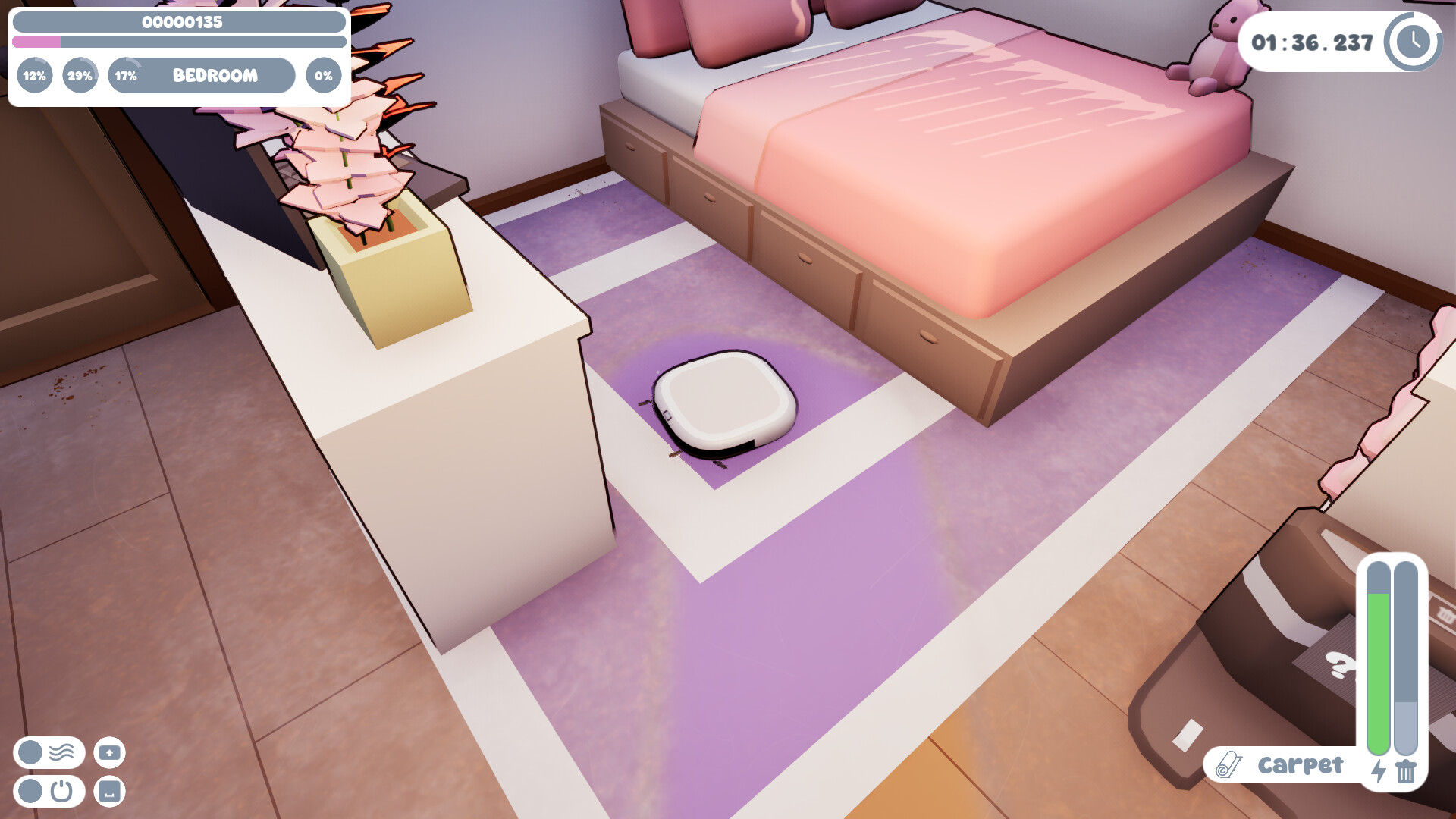 “ロボット掃除機”になって部屋を掃除するゲーム『VacuuBot: Home Cleaning Simulator』が面白そう_004